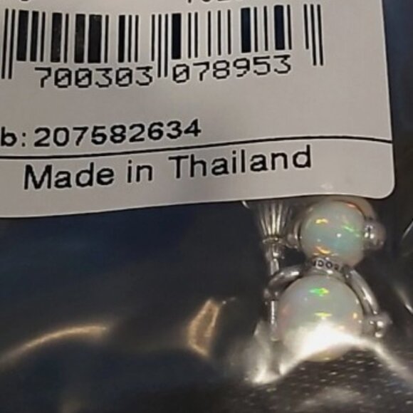 Authentic PANDORA STERLING SILVER OPALESCENT SNOWMAN DANGLE CHARM 792981C01 - Picture 10 of 11